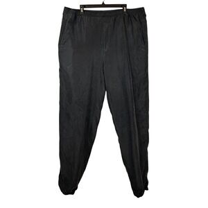 VINTAGE Robert Stock 100% Silk Joggers, Black, Size XL